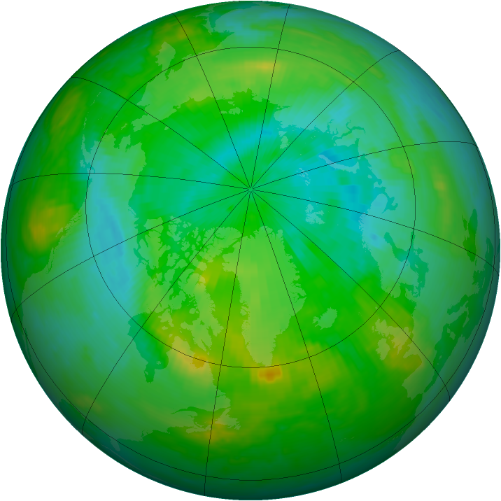 Arctic ozone map for 04 August 1984